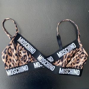 MOSCHINO Leopard Elastic Band Bra